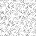 Vector hand drawn seamless patterns with feathers Royalty Free Stock Photo