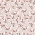Vector hand drawn seamless patterns with feathers Royalty Free Stock Photo