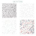 Vector hand drawn set of stylish line patterns.