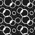Vector hand drawn simple circles and dots seamless Royalty Free Stock Photo