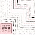 Vector hand drawn simple ornamental brushes set