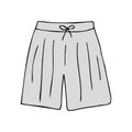 Vector hand drawn sketch doodle colored shorts Royalty Free Stock Photo