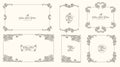 Vector Hand drawn sketch of vintage frames illustration on white background