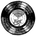 Vector illustration of Vinyl record Royalty Free Stock Photo