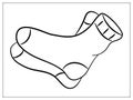Vector hand drawn socks outline doodle icon. Socks sketch illustration for web, mobile. Isolated on white