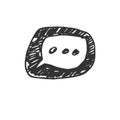 Vector Hand Drawn Speech Bubbles. on white background. icon. symbol Royalty Free Stock Photo