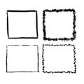 Vector hand drawn squares, black lines, grunge Royalty Free Stock Photo