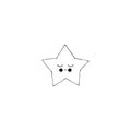 Vector hand drawn star Royalty Free Stock Photo