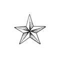 Vector hand drawn star shape Royalty Free Stock Photo