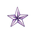 Vector hand drawn star shape Royalty Free Stock Photo
