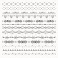 Vector Hand Drawn Tileable Line Borders, Dividers,