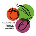 Vector hand drawn vegetables sketch.