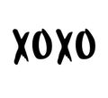 Vector hand drawn xoxo lettering Royalty Free Stock Photo