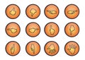 Vector hand icons Royalty Free Stock Photo