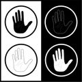 Vector hand icons Royalty Free Stock Photo