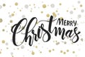 Vector hand lettering christmas greetings text Royalty Free Stock Photo