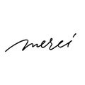 Merci calligraphic poster. Vector hand lettering. French word Thank you