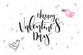 vector hand lettering valentine's day greetings text -