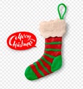 Hand made plasticine figure of Christmas sock