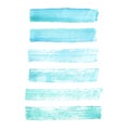 Vector hand painted blue watercolor grunge brush strokes Royalty Free Stock Photo
