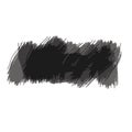 Vector Hand Painted isolated grunge black paint brush splash on white background