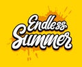 Vector hand written lettering Endless Summer