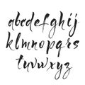 Vector hand written  modern calligraphic  alphabet set Royalty Free Stock Photo