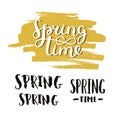 Vector handdrawn lettering Spring time