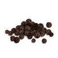 Vector handful of black peppercorns