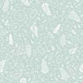 Vector Handful Of Christmas Scents seamless pattern background.