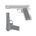 Vector handgun icon.