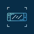 Vector Handheld Game Console concept outline colorful icon