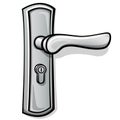 Vector handle door with lock