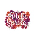 Vector handlettering hello spring