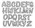 Vector handmade Roman alphabet set