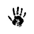 Vector handprint on a white isolated background