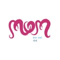 Vector handwriting letters mom text doodles for Mother's Day