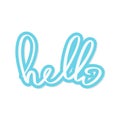 Vector handwriting word hello.