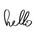 Vector handwriting word hello.