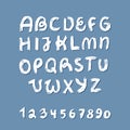 Vector handwritten alphabet