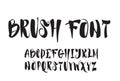 Vector handwritten brush script. Black letters isolated on white background.