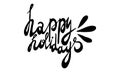 Vector handwritten happy holidays lettering