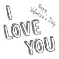 Vector handwritten valentine greeting