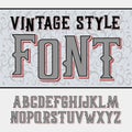 Vector handy crafted vintage label font