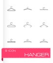 Vector hanger icon set