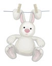 Vector hanging rabbit.
