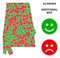 Vector Happiness Alabama State Map Composition of Smileys