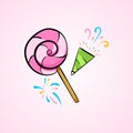 Vector happy birthday candy collection illustration element design