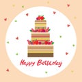 Vector happy birthday card