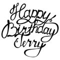 Happy birthday Terry name lettering